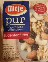 Zuckermenge drin Studentenfutter ungeröstet und ungesalzen