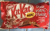 Sucre et nutriments contenus dans Kit kat mini