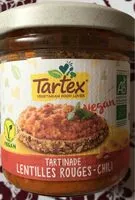 Cantidad de azúcar en Tartinade lentilles rouges - chili