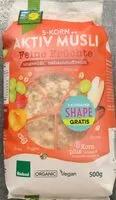 Suhkru kogus sees 5-Korn Aktiv Müsli feine Früchte