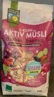 Suhkru kogus sees 5-Korn Aktiv Müsli Sieben Beeren