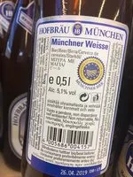 Sucre et nutriments contenus dans Hofbrau munchen