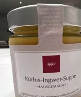 Suhkru kogus sees Kürbis-Ingwer-Suppe