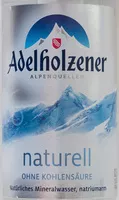 入っている砂糖の量 Adelholzener naturell