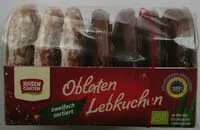 चीनी की मात्रा Oblaten Lebkuchen zweifach sortiert