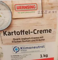 Sokerin määrä sisällä Kartoffel-Creme