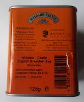 Zuckermenge drin English breakfast tea