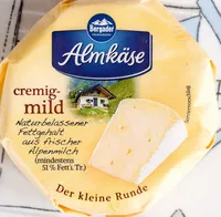 Zuckermenge drin Almkäse cremig-mild