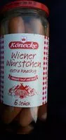 Cantidad de azúcar en Wiener Würstchen