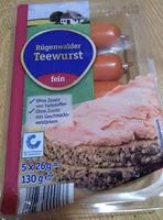 Sokerin määrä sisällä Rügenwalder Teewurst
