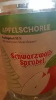 Zucker und Nährstoffe drin Schwarzwaldsprudel