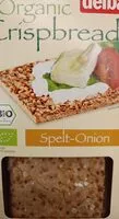 Amount of sugar in Delba Bio Crispbread Spelt Onion