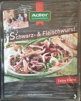 Cantidad de azúcar en Schwarz- und Fleischwurst für Salat