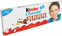 入っている砂糖の量 Kinder Chocolat chocolat au lait avec fourrage au lait x12 barres