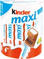 Suhkru kogus sees Kinder Maxi