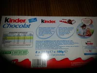 Amount of sugar in Kinder chocolate