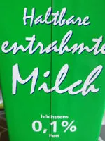 Zuckermenge drin Haltbare entrahmte Milch