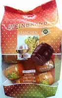 Suhkru kogus sees Weinbrand Fässchen
