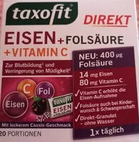 Suhkru kogus sees Eisen+Folsäure+Vitamin C