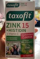 Suhkru kogus sees TaxoFit Zink15 + Histidin + Vitamin C