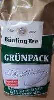 Zuckermenge drin Bünting Grünpack Tee