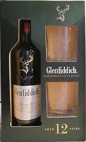 Sokerin määrä sisällä Glenfiddich Whisky 12 Years