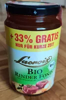 入っている砂糖の量 BIO Rinder Fond