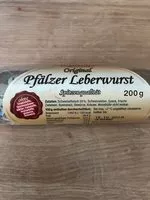 Quantité de sucre dans Original Pfälzer Leberwurst