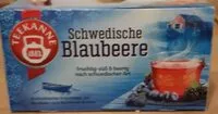 Suhkru kogus sees Tee Schwedische Blaubeere