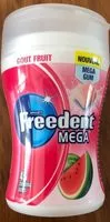 Quantité de sucre dans Freedent Mega