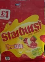 Количество сахара в Starbust Fave Red