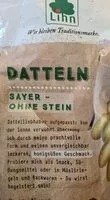Cantidad de azúcar en Datteln Sayer- ohne Stein