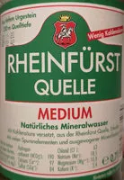 Zucker und Nährstoffe drin Rheinfursten quelle