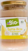 含糖量 Quitte-Birne Fruchtmark mit Banane