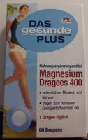 Zuckermenge drin Magnesium dragees 400
