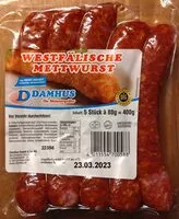 Cantidad de azúcar en Westfälische Mettwurst