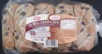 İçindeki şeker miktarı Milchbrötchen mit Schokostückche