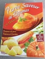 Suhkru kogus sees Puree Pomme De Terre / Carotte / Potiron 160g