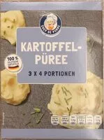 İçindeki şeker miktarı Kartoffelpüree 3x4 Portionen