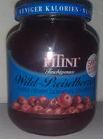 Amount of sugar in Wildpreiselbeeren