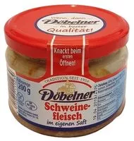 Sokerin määrä sisällä Döbelner Schweinefleisch im eigenen Saft