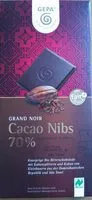 Amount of sugar in Cacao Nips, 70% Cacao