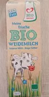 Cantidad de azúcar en Meine frische Bio Weidemilch