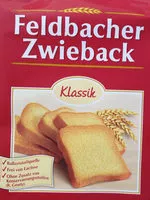 Zucker und Nährstoffe drin Feldbacher zwieback