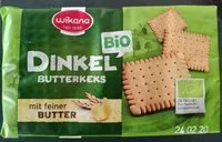 入っている砂糖の量 Dinkel Butterkeks