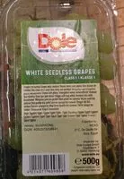 Jumlah gula yang masuk DoleWhite Seedsless Grapes