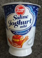 İçindeki şeker miktarı Sahne Joghurt mild Bratapfel