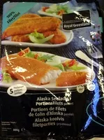 入っている砂糖の量 Portions de filets de colin d'Alaska panées