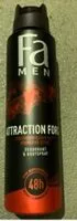 İçindeki şeker miktarı Deo Men  Attraction Force