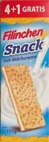 Zuckermenge drin Filinchen Snack mit Milchcreme